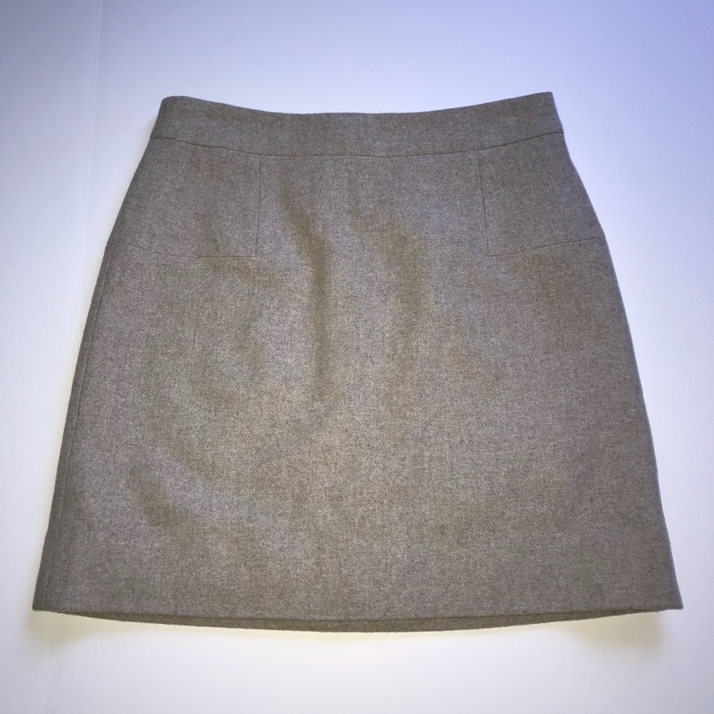 J.Crew Factory double serge mini skirt wool blend